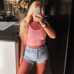 🆕 NWT BILLABONG stay golden pink and yellow crop top